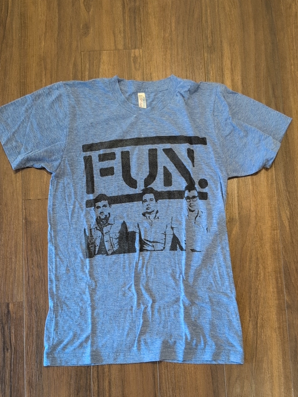 FUN Most Nights Band Tour Tshirt Heathered Blue With Tour Dates On Back 2013